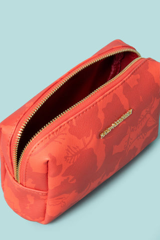 MAKEUP BAG- Red Hibiscus