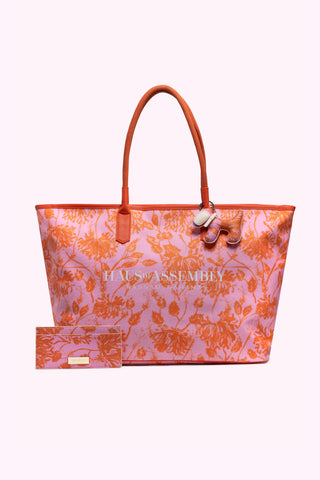 Japanese Hibiscus Weekender + Wallet + Potcake Keychain (Sunset Coral & Pink Sand)