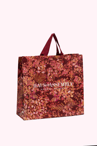 The Everyday Eco Tote in Red Poinsettia