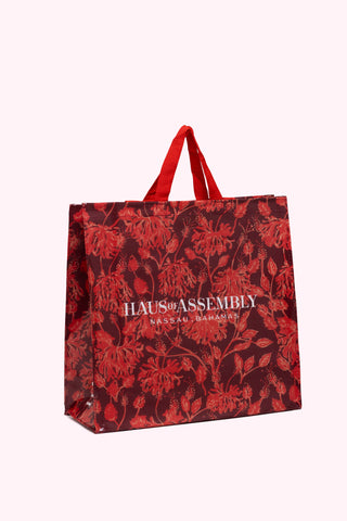 The Everyday Eco Tote in Japanese Hibiscus (Red)