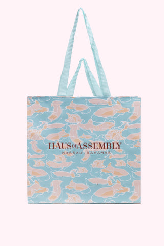 The Everyday Eco Tote in - Swimming Pigs
