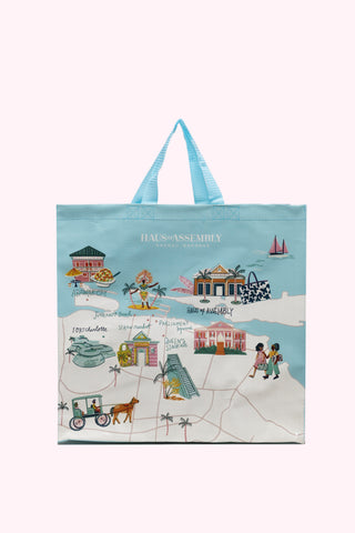Everyday Eco Tote in Map of Nassau (Multi)