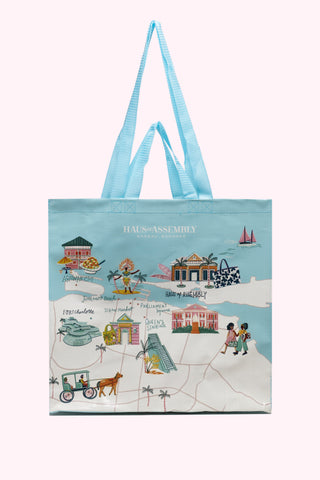 Everyday Eco Tote in Map of Nassau (Multi)