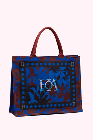 XL Canvas Tote Bag - Hibiscus Quartet (Heritage)