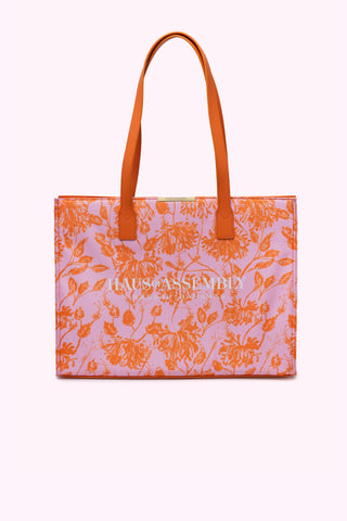Gift Set - Japanese Hibiscus XL PM Tote + Wallet + Potcake Keychain (Sunset Coral & Pink Sand)