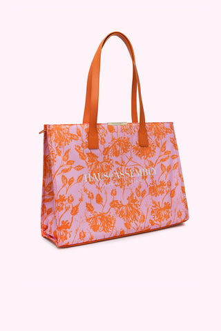 Gift Set - Japanese Hibiscus XL PM Tote + Wallet + Potcake Keychain (Sunset Coral & Pink Sand)