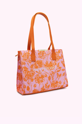Japanese Hibiscus Medium Tote Gift Set (Sunset Coral & Pink Sand)
