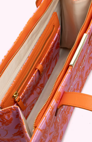 Japanese Hibiscus Medium Tote Gift Set (Sunset Coral & Pink Sand)