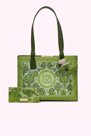 Seagrape Garden Gift Set - Medium Tote + Wallet + Potcake Keychain