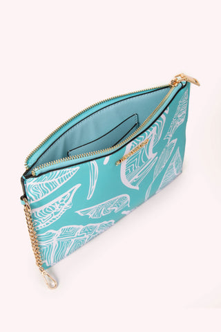 Pouch- Aqua Banana Leaf