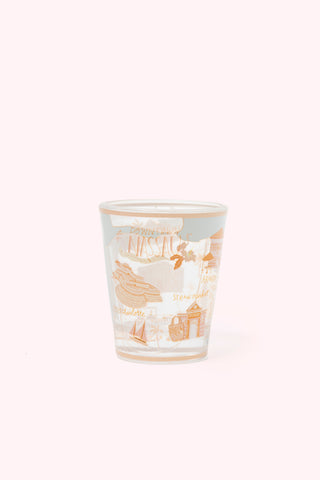 Map of Nassau Shot Glass-Pink