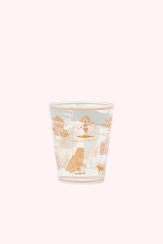 Map of Nassau Shot Glass-Pink
