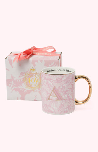Initial Mugs with Swimming Turtles