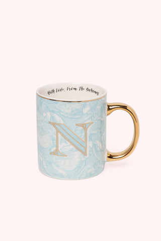 Initial Mugs with Swimming Turtles