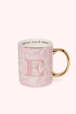 Initial Mugs with Swimming Turtles