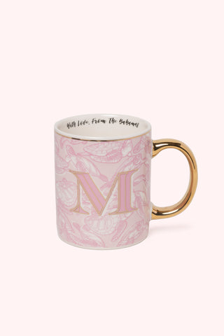 Initial Mugs with Swimming Turtles