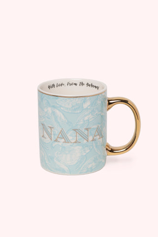 Initial Mugs with Swimming Turtles