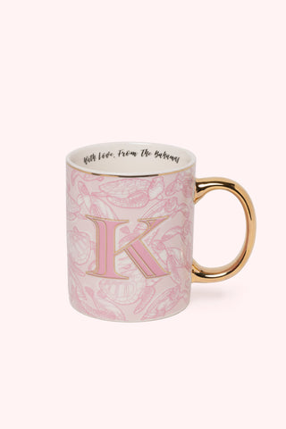 Initial Mugs with Swimming Turtles