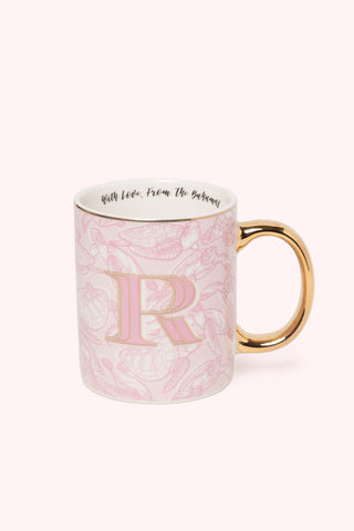 Initial Mugs with Swimming Turtles