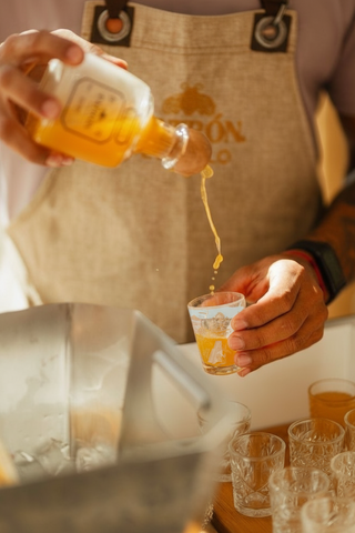 Map of Nassau Shot Glass-Pink