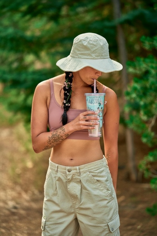 Map of Nassau Tumbler With Straw