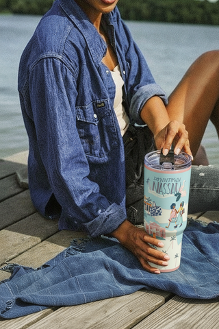 Map of Nassau 22 oz Stainless Steel Tumbler