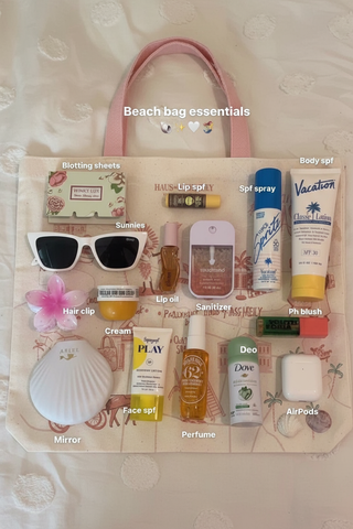 Map of Nassau XL Tote- Pink