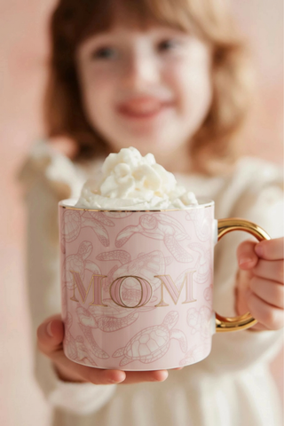 MOM Mug with Swimming Turtles