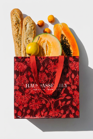 The Everyday Eco Tote in Japanese Hibiscus (Red)