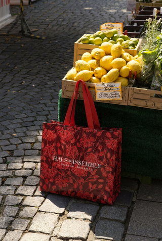 The Everyday Eco Tote in Japanese Hibiscus (Red)