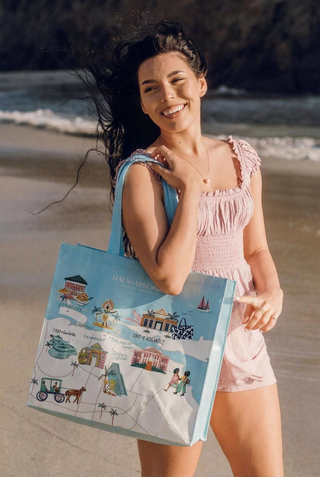 Everyday Eco Tote in Map of Nassau (Multi)