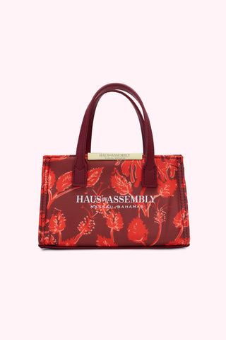 Mini PM Tote- Japanese Hibiscus (Radiant Red)