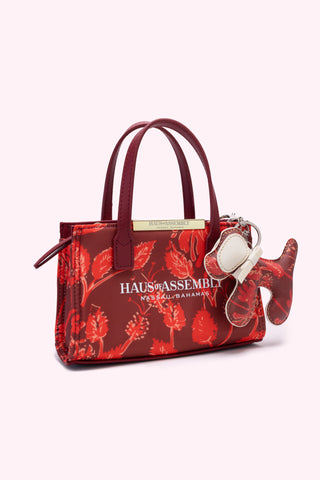 Valentine's Day Gift Set - Japanese Hibiscus Mini PM + Potcake Keychain (Radiant Red)